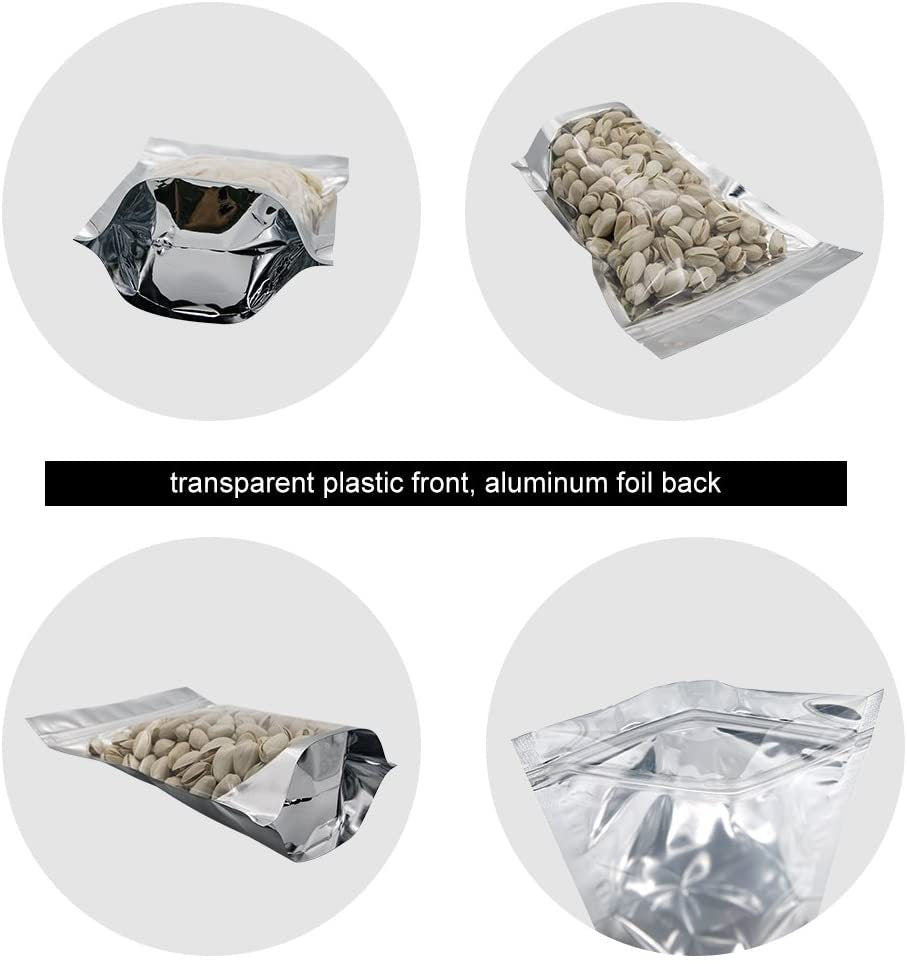 Resealable Mylar Foil Packaging Bags with Zipper Lock