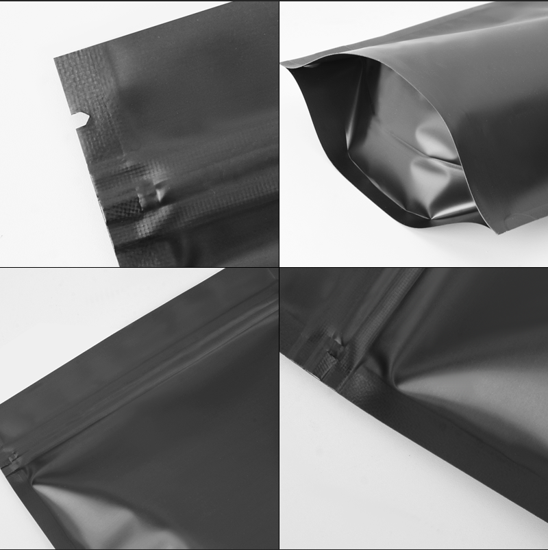 Black Foil Stand-Up Pouches - Keep Food Fresh!