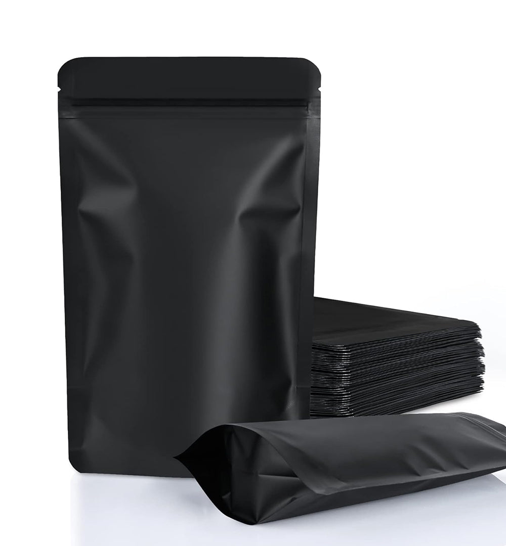 Black Foil Stand-Up Pouches - Keep Food Fresh!